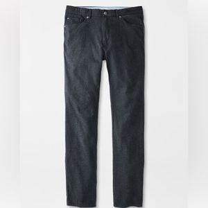 Peter Millar Cotton Flannel Pants. The color is Navy